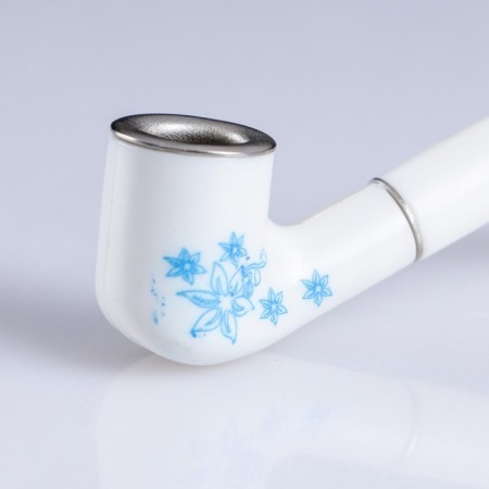 Gzhel tobacco smoking pipe, classic, 6 x 1.5 cm-1