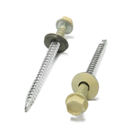 Roofing screws 4.8x70 mm, RAL1014 beige color, 100 pcs.-2