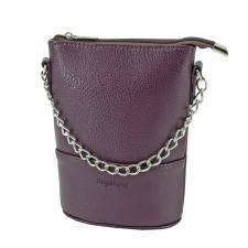 Female bag, artificial leather, purple 14x7x20 cm
