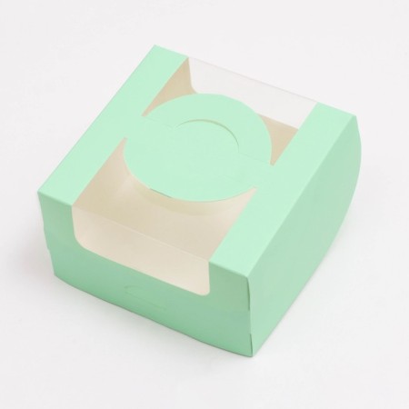 Bento-Port box with a window, mint, 14 x 14 x 8 cm-1