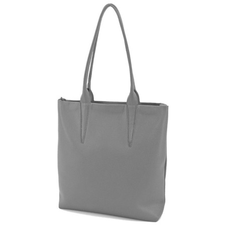 Women's bag B2816-05140, gray, genuine leather, 31x8x33 cm
