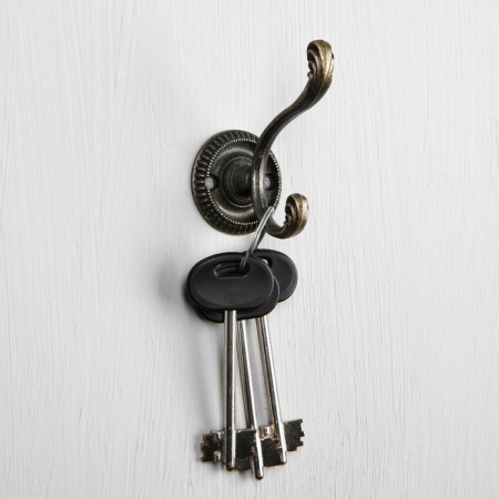 Furniture tundra hook TKD013, two -rod, bronze-2