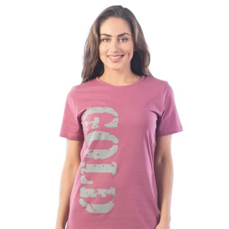 Women's tunic Gold, size 48, raspberry color-4