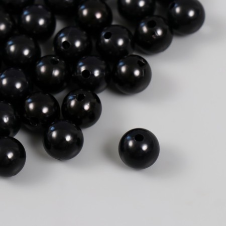 Set of beads "pearls" d 12 mm, 250 gr, black-1