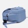 A backpack with a zipper, 4 outer pockets, blue color