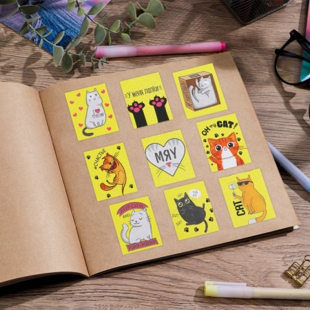 Paper stickers "cats", 11 × 15.5 cm-2