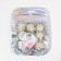 A set of cabinets with pearls "Flowers", d = 25 mm, 10 pcs, silver color