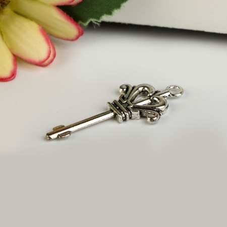 Decor Metal "Key to the Empire" 3.5x1.5 cm-1