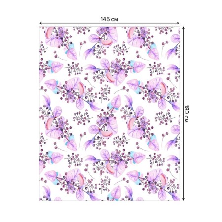 Tables on the table "Dreams of Spring", rectangular, Saten, size 145x180 cm-1