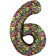 Foil ball 34 ’’ “number 6” Brawl Stars, 1 pc.