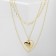 Pendant "chain" medallion, heart, color gold, 45cm