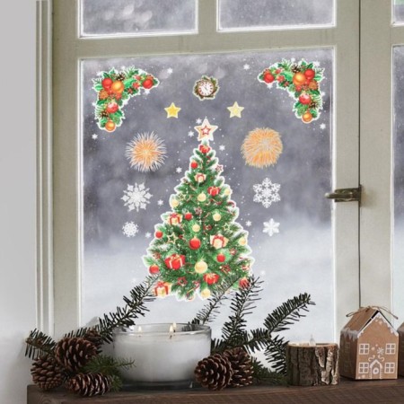 A set of New Year's stickers "Fir tree and fireworks" Cutting, 40 x 30 cm-3