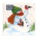 New Year's napkins paper Desna Design “Snowman and Bullfires”, 1 layer, 24x24 cm, 40 pcs.