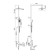 Shower system Accoona A8301, with a tropical shower, stainless steel, color satin