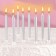Set of candles for the Manhattan cake, 9 cm, 8 pcs, 24 minutes, silver metallic