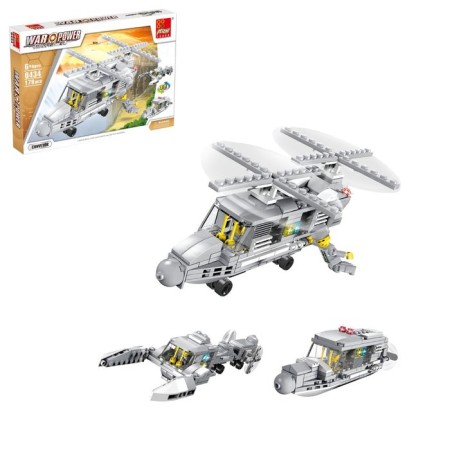 Designer "Helicopter", 179 parts, 3 assembly options