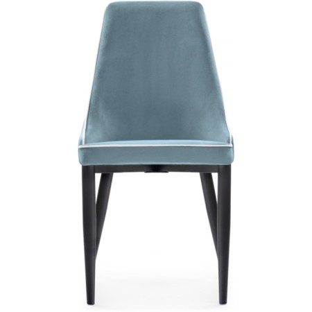 SHART on a metal frame Kora 1 metal/velor, black/blue 46.5x45x88 cm-1