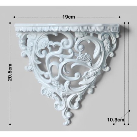 Nast-layer decor, 20.5 x 19 cm, white-4