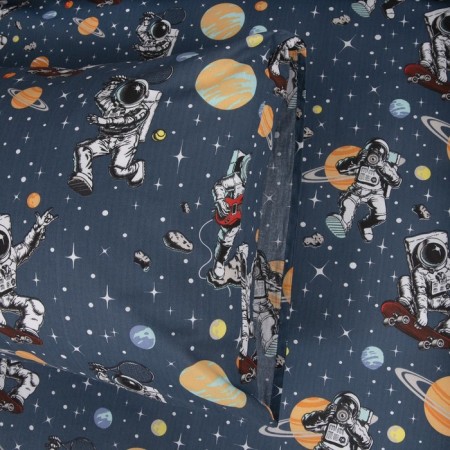 Bed linen 1.5 joint venture "Astronauts", size 145x215 cm, 143x215 cm, 50x70 cm-2