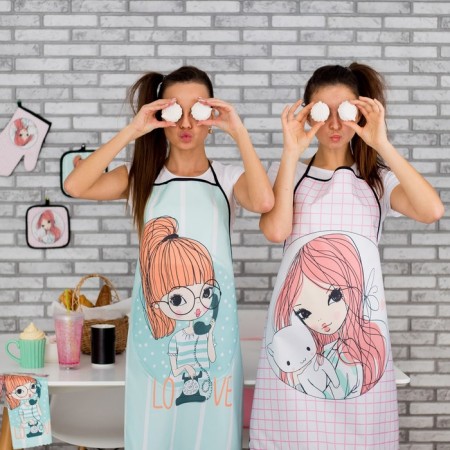 Apron Ethel Love Life "Leia" 70x80cm, 100%PE-4