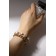 Pearl bracelet "Chain", white color in gold, l = 16 cm