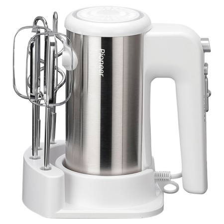 Mixer Pioneer MX341, manual, folding, 300 watts, 5 speeds, white with silver
