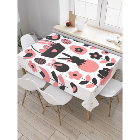 The tablecloth "Easter rabbit", rectangular, Saten, size 120x145 cm
