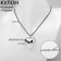 Pendant on the cord "heart" voluminous, color silver with black, 30+5 cm