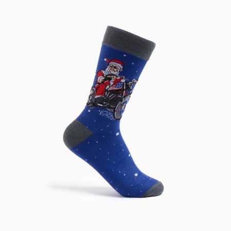 Socks "Biker", blue color, size 23-27 (38-41)