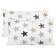 A set of pillowcases, size 40x60 cm, print, patchwork stars, white color - 2 pcs.