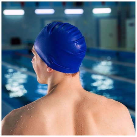 Hat for swimming adults Onlytop, rubber, girth 54-60 cm-4