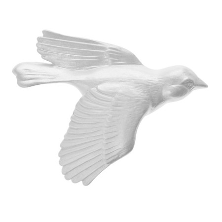Decoration wall -mounted, gypsum panel "birds", 5 pcs, silver-7