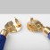 Earrings "brushes" classic, blue color in gold, l brush 9.5 cm