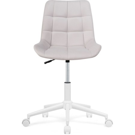 Computer chair Chester Metal/velor, white/milk 49x60x84 cm-2