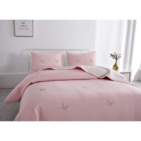 A set with a blanket "Jacqueline", size 230x250 cm, 50x70 cm - 2 pcs, color ash rose-7