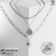 Pendant "chain" medallion and sphere, color silver, 60cm