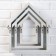 A set of wall shelves "houses" white, 3pcs, (36*33cm, 30*25cm, 22*17cm)