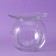 Glass candlestick with a lilac filler, flavor, 16x16 cm