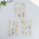 Stickers "Golden Flower Wooden" set 3 sheets mix 14.6x10.5 cm