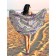 Pareo and beach rug "Butterfly and leaves", d = 150 cm