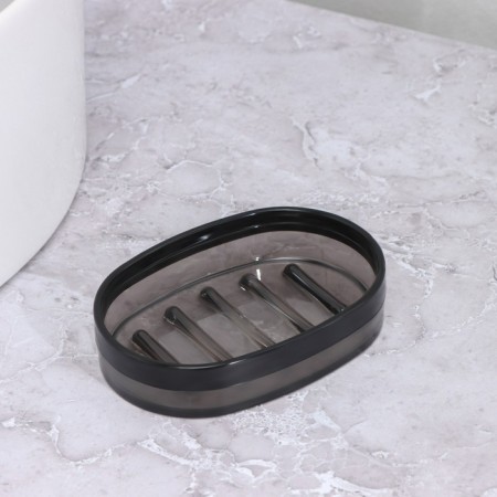 Soap dish, 9 × 13 × 3 cm, black color