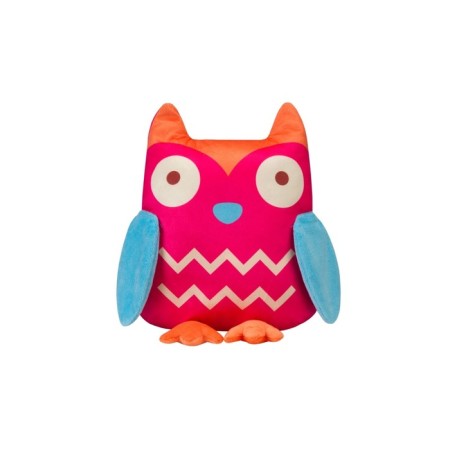 Pillow - OWL toy, size 40x27 cm, pink color-1