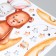 Sticker Plastic Interior color "Bunny and Bear for a month" 45x60 cm
