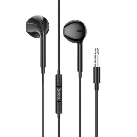 Hoco M101 headphones, wired, inserts, microphone, 1.2 m, black