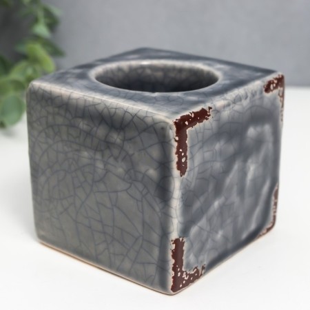 Ceramics candlestick for 1 candle "Plant pattern" MIX 7x9x7.5 cm-5