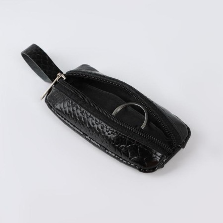 Key of zipper, length 10, 5 cm, ring, black color-1