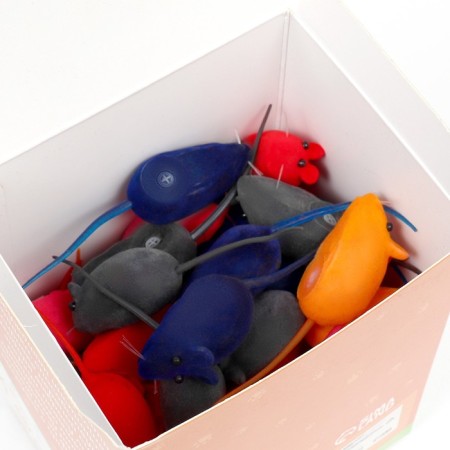 Velvet mouse, 6 cm, 50 pcs, mix of flowers-6