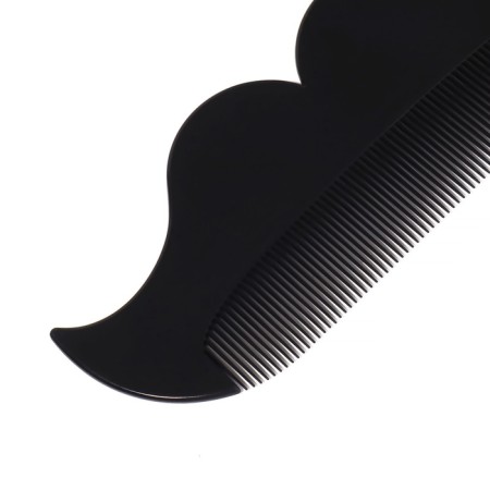 Comb-grinder for mustaches and beard "mustache", 18 × 6.5 cm, black color-3