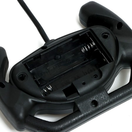 Racing machine on the radio control, works from batteries, the color of the blue-black-5