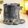 Kashpo - organizer "Snake with a basket" silver, 10x11cm